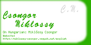 csongor miklossy business card